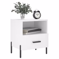 VidaXL 827453 comodino Bianco - Vista aggiuntiva 4