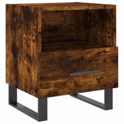 Comodino Rovere Fumo 40x35x47,5 cm in Legno Multistratocod mxl 105268 - Vista aggiuntiva 2