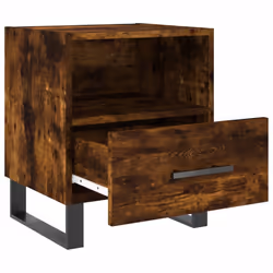 Comodino Rovere Fumo 40x35x47,5 cm in Legno Multistratocod mxl 105268 - Vista aggiuntiva 3