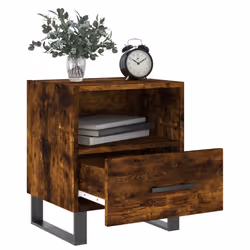 Comodini 2 pz Rovere Fumo 40x35x47,5 cm in Legno Multistratocod mxl 80552 - Vista aggiuntiva 3