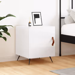 Donate un'aria di fascino moderno ai vostri interni con questo comodino! Materiale resistente: Il legno ingegnerizzato è di u ...