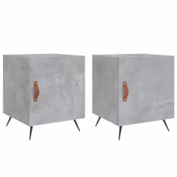 Comodini 2 pz Grigio Cemento 40x40x50 cm in Legno Multistratocod mxl 128124 - Vista aggiuntiva 2