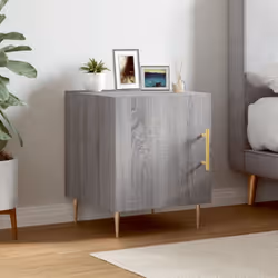 Donate un'aria di fascino moderno ai vostri interni con questo comodino! Materiale resistente: Il legno ingegnerizzato è di u ...
