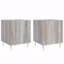 Comodini 2 pz Grigio Sonoma 40x40x50 cm in Legno Multistratocod mxl 105124 - Vista aggiuntiva 2