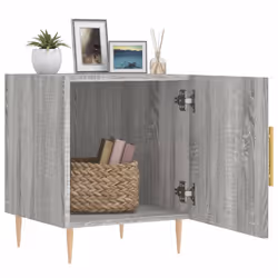 Comodini 2 pz Grigio Sonoma 40x40x50 cm in Legno Multistratocod mxl 105124 - Vista aggiuntiva 3