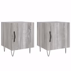 Comodini 2 pz Grigio Sonoma 40x40x50 cm in Legno Multistratocod mxl 128482 - Vista aggiuntiva 2
