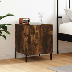 Vidaxl - Comodino da Camera da Letto, Tavolino da notte Rovere Fumo 40x40x50 cm in Legno Multistrato