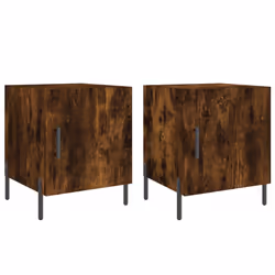 Comodini 2 pz Rovere Fumo 40x40x50 cm in Legno Multistratocod mxl 104477 - Vista aggiuntiva 2