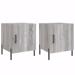 Comodini 2 pz Grigio Sonoma 40x40x50 cm in Legno Multistratocod mxl 104708 - Vista aggiuntiva 2