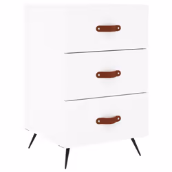 Comodino Bianco 40x40x66 cm in Legno Multistratocod mxl 78979 - Vista aggiuntiva 2