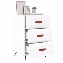 Comodino Bianco 40x40x66 cm in Legno Multistratocod mxl 78979 - Vista aggiuntiva 3