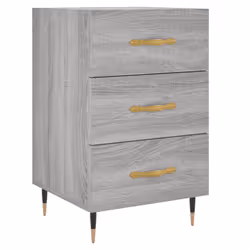 Comodino Grigio Sonoma 40x40x66 cm in Legno Multistratocod mxl 80862 - Vista aggiuntiva 2