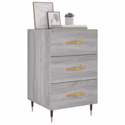 Comodino Grigio Sonoma 40x40x66 cm in Legno Multistratocod mxl 80862 - Vista aggiuntiva 3