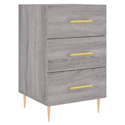 VidaXL 827650 comodino Grigio, Quercia