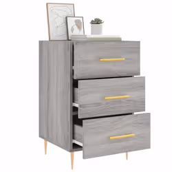 VidaXL 827650 comodino Grigio, Quercia - Vista aggiuntiva 4