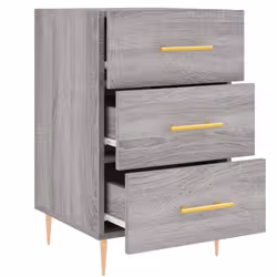 VidaXL 827650 comodino Grigio, Quercia - Vista aggiuntiva 7