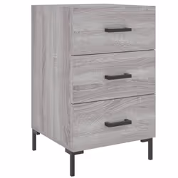 vidaXL Comodino Grigio Sonoma 40x40x66 cm in Legno Multistrato - Vista aggiuntiva 2