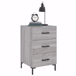 vidaXL Comodino Grigio Sonoma 40x40x66 cm in Legno Multistrato - Vista aggiuntiva 3