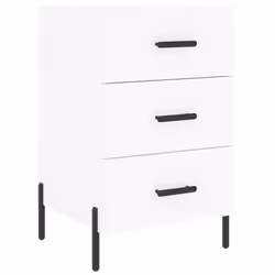 Comodino Bianco 40x40x66 cm in Legno Multistratocod mxl 79595 - Vista aggiuntiva 2