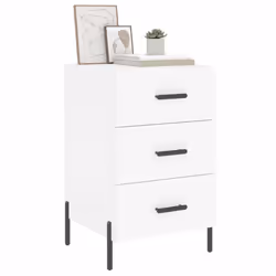 Comodino Bianco 40x40x66 cm in Legno Multistratocod mxl 79595 - Vista aggiuntiva 3