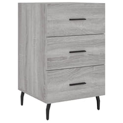 VidaXL 827682 comodino Grigio, Quercia