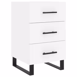 vidaXL Comodino Bianco 40x40x66 cm in Legno Multistrato - Vista aggiuntiva 2
