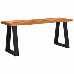 vidaXL Panca con Bordi Vivi 110 cm in Legno Massello di Acacia - Vista aggiuntiva 2