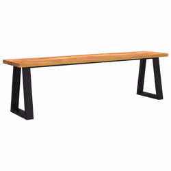 vidaXL Panca con Bordi Vivi 160 cm in Legno Massello di Acacia - Vista aggiuntiva 2