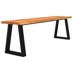 vidaXL Panca con Bordi Vivi 160 cm in Legno Massello di Acacia - Vista aggiuntiva 3