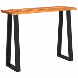 Tavolo Consolle Bordi Vivi 110x35x80 cm Legno Massello Acaciacod mxl 81383 - Vista aggiuntiva 2