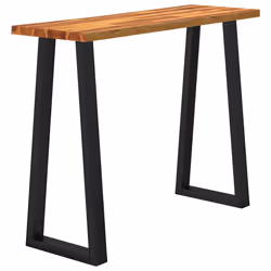Tavolo Consolle Bordi Vivi 110x35x80 cm Legno Massello Acaciacod mxl 81383 - Vista aggiuntiva 3