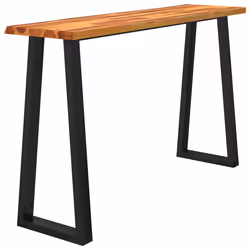Tavolo Consolle Bordi Vivi 140x40x80 cm Legno Massello Acaciacod mxl 104619 - Vista aggiuntiva 3