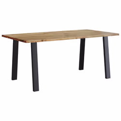 vidaXL Tavolo da Pranzo 150x90x75 cm in Legno Massello di Acacia - Vista aggiuntiva 2