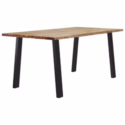 vidaXL Tavolo da Pranzo 150x90x75 cm in Legno Massello di Acacia - Vista aggiuntiva 3