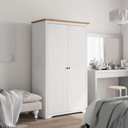 Armadio bodo 101x52x176,5 cm Legno Massello Pino Bianco Marrone Vidaxl 2447