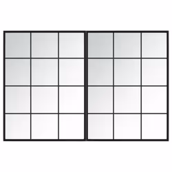 Specchi a Parete 2 pz Neri 80x60 cm in Metallocod mxl 124793 - Vista aggiuntiva 2