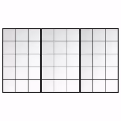 Specchi a Parete 3 pz Neri 100x60 cm in Metallocod mxl 76891 - Vista aggiuntiva 2
