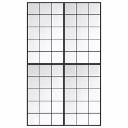 Specchi a Parete 4 pz Neri 100x60 cm in Metallocod mxl 100856 - Vista aggiuntiva 2