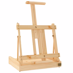 Cavalletto Tavolo Cassetto 41,5x37x12 cm Legno Massello Pinocod mxl 122398 - Vista aggiuntiva 2