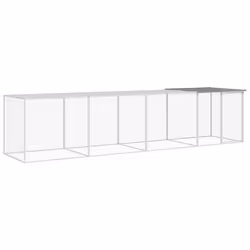 Gabbia Polli Tetto Grigio Chiaro 403x98x90 cm Acciaio Zincatocod mxl 126814 - Vista aggiuntiva 2