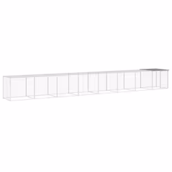 Gabbia Polli Tetto Grigio Chiaro 803x98x90 cm Acciaio Zincatocod mxl 125204 - Vista aggiuntiva 2