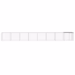 Gabbia Polli Tetto Grigio Chiaro 803x98x90 cm Acciaio Zincatocod mxl 125204 - Vista aggiuntiva 3