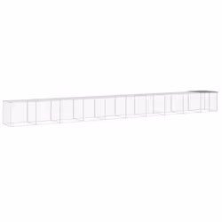 Gabbia Polli Tetto Grigio Chiaro 1003x98x90 cm Acciaio Zincatocod mxl 78904 - Vista aggiuntiva 2