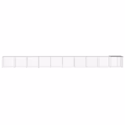 Gabbia Polli Tetto Grigio Chiaro 1003x98x90 cm Acciaio Zincatocod mxl 78904 - Vista aggiuntiva 3