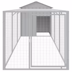 Pollaio Area Corsa Grigio Chiaro 117x405x123 cm Acciaio Zincatocod mxl 69774 - Vista aggiuntiva 3