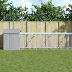 Pollaio Area Corsa Grigio Chiaro 117x609x123 cm Acciaio Zincatocod mxl 93948
