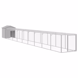 Pollaio Area Corsa Grigio Chiaro 117x1017x123cm Acciaio Zincatocod mxl 93946 - Vista aggiuntiva 2