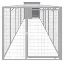 Pollaio Area Corsa Grigio Chiaro 110x813x110 cm Acciaio Zincatocod mxl 93807 - Vista aggiuntiva 3