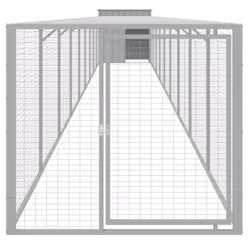 Pollaio Area Corsa Grigio Chiaro 110x1017x110cm Acciaio Zincatocod mxl 69779 - Vista aggiuntiva 3