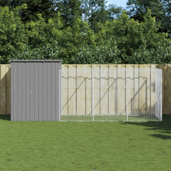 Vidaxl - Casetta Cani Corsa Grigio Chiaro 165x455x181 cm Acciaio Zincato